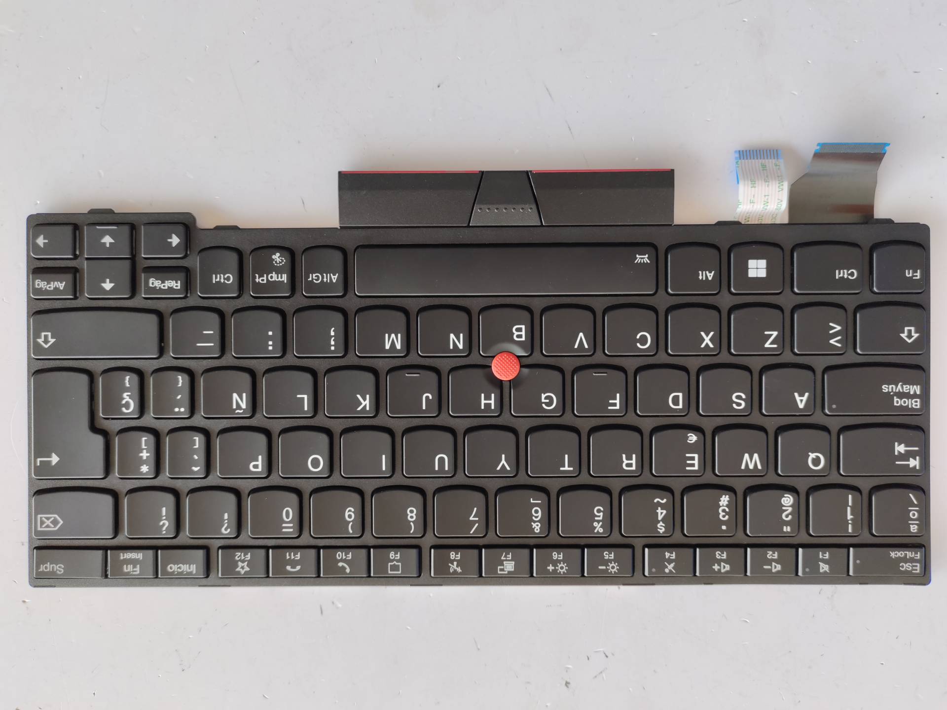 Picture of New Replacement Laptop Keyboard For IBM X13 generation/X13 GEN1/L13/L13 GEN1 BLACK FRAME BLACK With Point Backlit (OEM) SP Layout